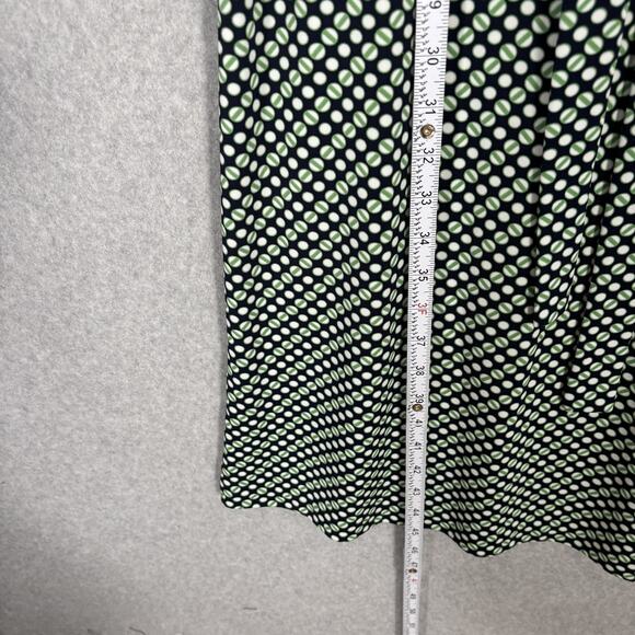 Talbots Dress Medium Midi Green Slinky Knit Cowl Flowy Career Church 50s Mod 60s - Picture 7 of 13